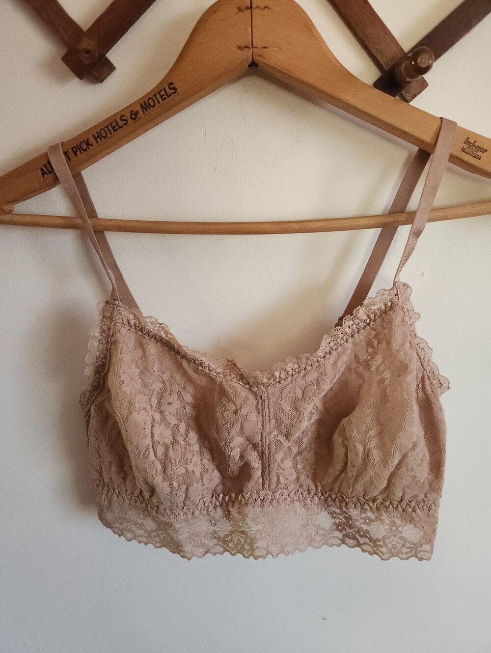 ThirdLove Lace Bralette Nude Blush Unlined No Wire Stretchy Small S